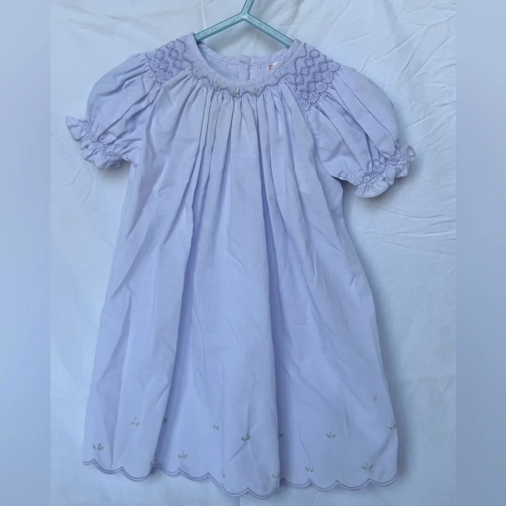 Petit Ami Light Purple Smocked Dress